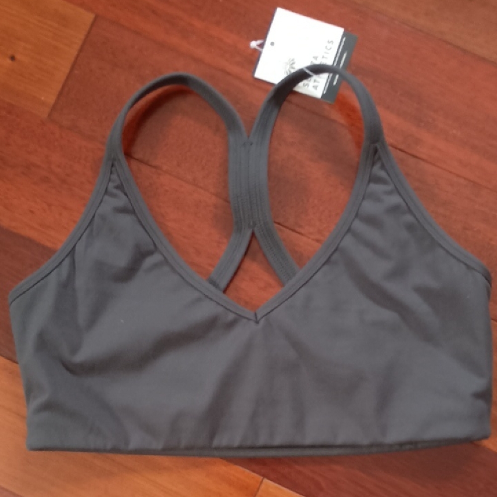 NWT Senita Athletics Charcoal Sports Bra